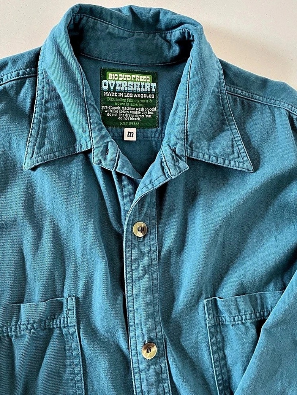 Big Bud Press Overshirt Green Size Blue